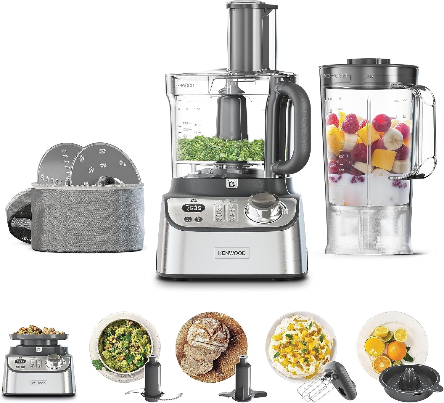 Keukenmachine Kenwood MultiPro Express Weigh+ 1000W Zilver 54% Korting