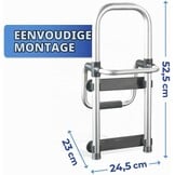 Maximex Secura Instaphulp voor de badkuip, eenvoudige montage, belastbaar tot 150 kg, van duurzaam aluminium en stevig kunststof, zilver