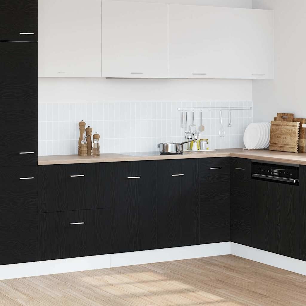 Onderkast Spoelbak Zwart Eiken 80cm - 58% Korting!
