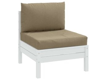 vidaXL Palletkussens Set (2 st.) - Gemêleerd Taupe - 33% Korting