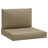 vidaXL Palletkussens Set (2 st.) - Gemêleerd Taupe - 33% Korting