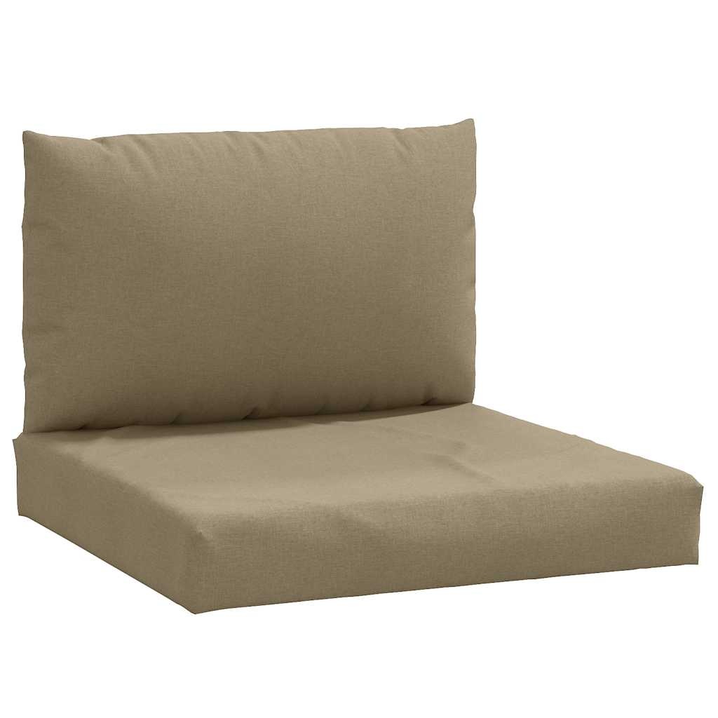 vidaXL Palletkussens Set (2 st.) - Gemêleerd Taupe - 33% Korting