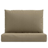 vidaXL Palletkussens Set (2 st.) - Gemêleerd Taupe - 33% Korting