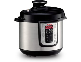 Tefal Fast & Delicious Multikocher 6 Liter - Elektrische Snelkookpan - RVS/Zwart - CY505EF0
