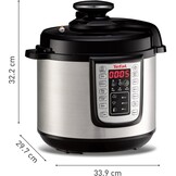 Tefal Fast & Delicious Multikocher 6 Liter - Elektrische Snelkookpan - RVS/Zwart - CY505EF0
