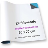 easydruck24de Zelfklevende Ferromagnetische Plaat 50x70 cm Wit - mag231 - Maat 50B x 70H cm