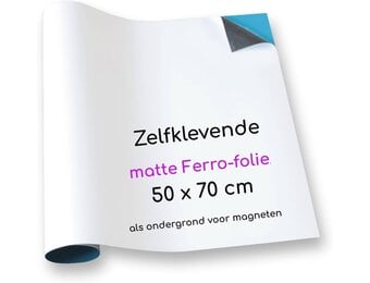 easydruck24de Zelfklevende Ferromagnetische Plaat 50x70 cm Wit - mag231 - Maat 50B x 70H cm