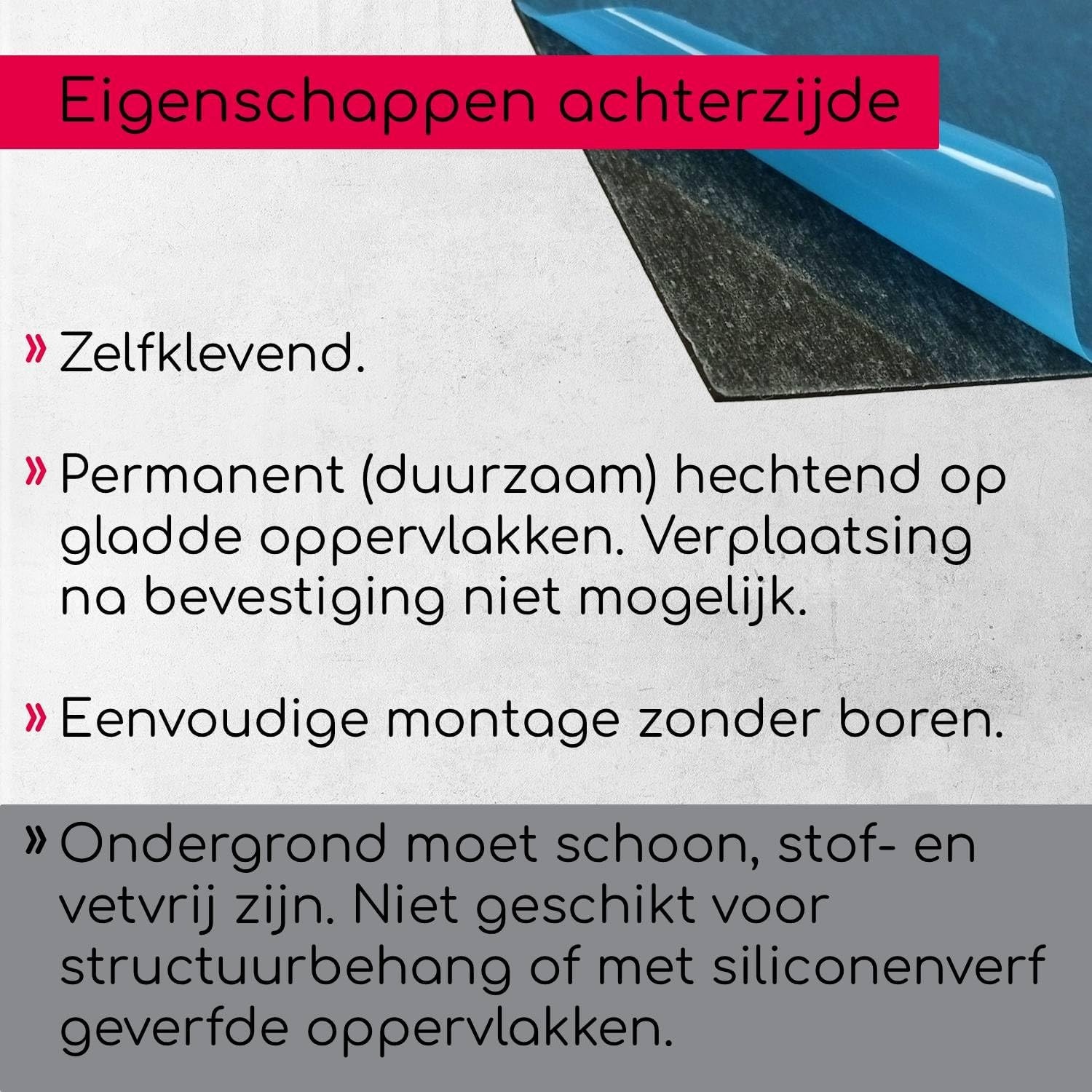 easydruck24de Zelfklevende Ferromagnetische Plaat 50x70 cm Wit - mag231 - Maat 50B x 70H cm