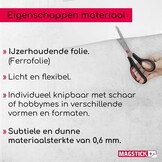easydruck24de Zelfklevende Ferromagnetische Plaat 50x70 cm Wit - mag231 - Maat 50B x 70H cm