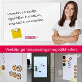 easydruck24de Zelfklevende Ferromagnetische Plaat 50x70 cm Wit - mag231 - Maat 50B x 70H cm