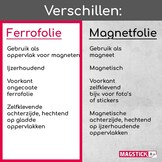 easydruck24de Zelfklevende Ferromagnetische Plaat 50x70 cm Wit - mag231 - Maat 50B x 70H cm