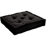 Vloerkussen Zwart 50x50x10 cm Katoen - 27% Korting