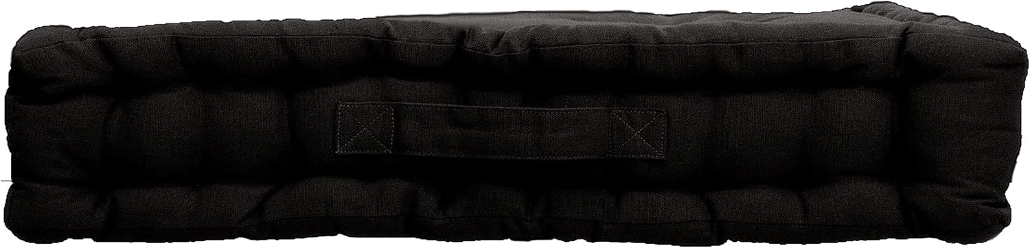 Vloerkussen Zwart 50x50x10 cm Katoen - 27% Korting