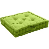 Vloerkussen Zwart 50x50x10 cm Katoen - 27% Korting