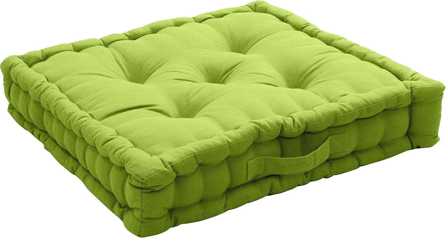Vloerkussen Zwart 50x50x10 cm Katoen - 27% Korting