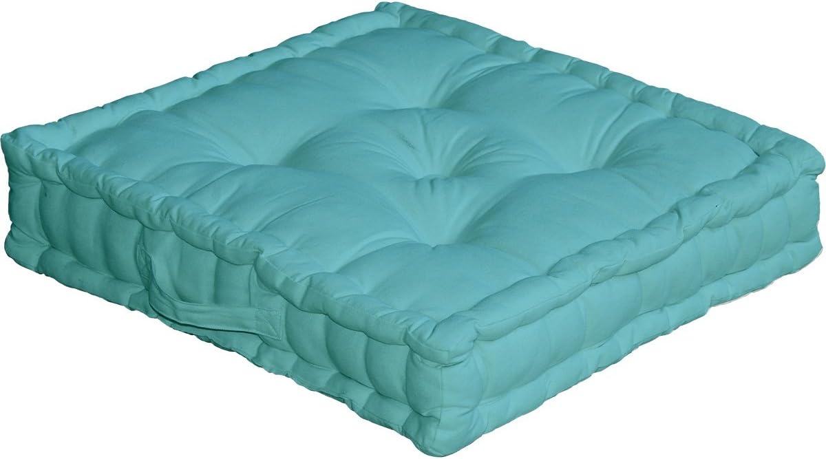 Vloerkussen Zwart 50x50x10 cm Katoen - 27% Korting