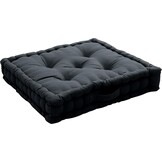 Vloerkussen Zwart 50x50x10 cm Katoen - 27% Korting