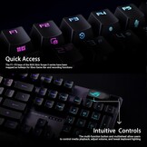 ASUS ROG Strix Scope II RX - mechanisch toetsenbord, ROG RX-switches, IP57 waterdichtheid, toetsenbordtoetsen van PBT, multifunctionele bedieningselementen en polssteun, AZERTY
