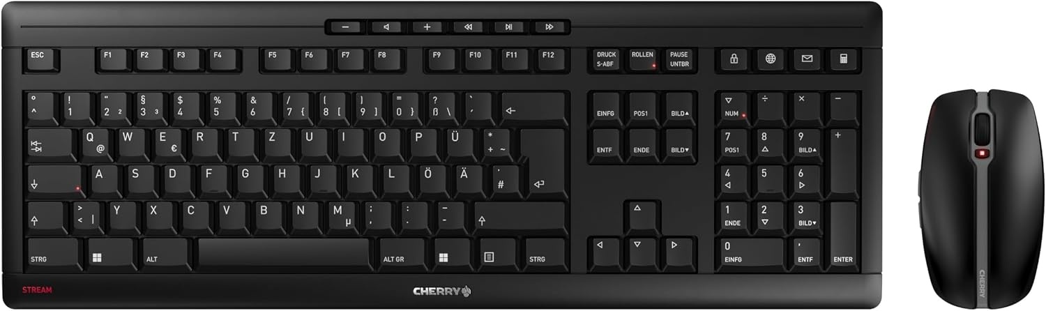 Draadloos Toetsenbord & Muis Set Zwart (Duits QWERTZ) - 57% Korting