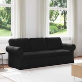 vidaXL Bank Zwart 215 cm Stof met 35% Korting
