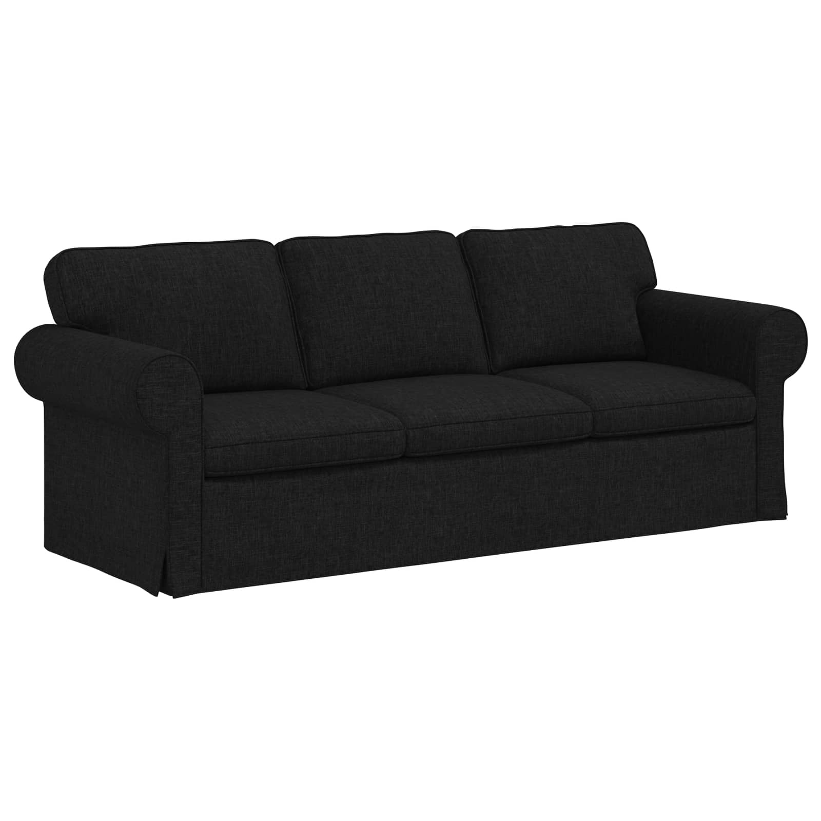 vidaXL Bank Zwart 215 cm Stof met 35% Korting