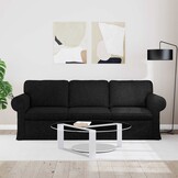 vidaXL Bank Zwart 215 cm Stof met 35% Korting