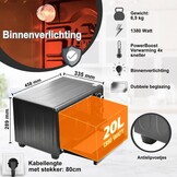 Mini Oven 20L met Hetelucht & 6 Bakfuncties - 1380W (34% Korting)
