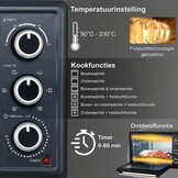 Mini Oven 20L met Hetelucht & 6 Bakfuncties - 1380W (34% Korting)