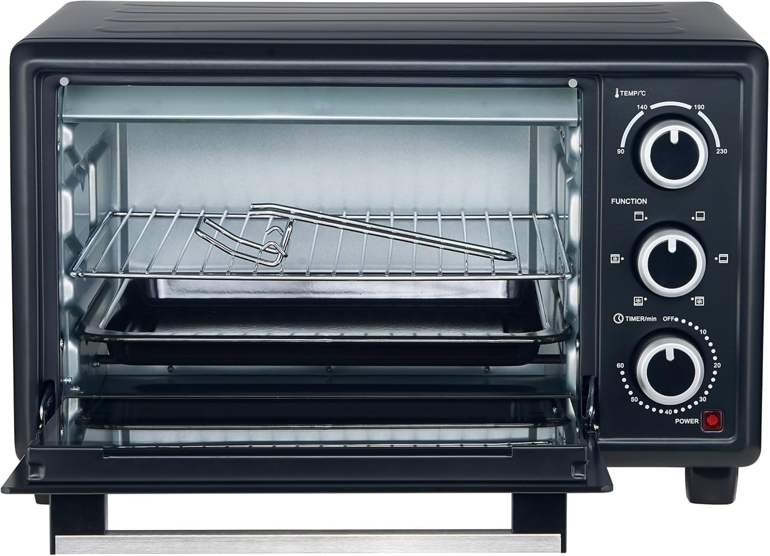 Mini Oven 20L met Hetelucht & 6 Bakfuncties - 1380W (34% Korting)