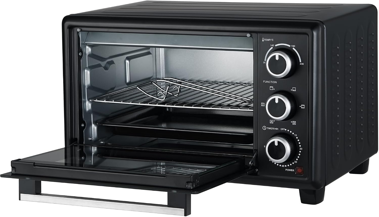 Mini Oven 20L met Hetelucht & 6 Bakfuncties - 1380W (34% Korting)