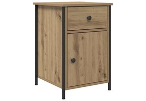 Nachtkastje Artisan Eiken Hout met Lade - 40% Korting