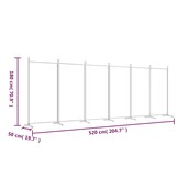 Kamerscherm met 6 panelen, 520x180 cm, Antraciet - 34% Korting!