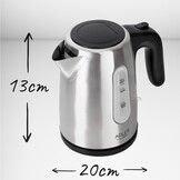 Waterkoker RVS Zwart 1L 1200W - 31% Korting