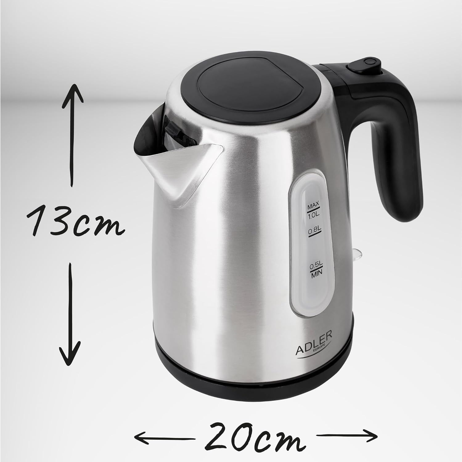 Waterkoker RVS Zwart 1L 1200W - 31% Korting