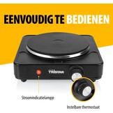 Draagbare Kookplaat Zwart 1500W - 32% Korting