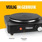 Draagbare Kookplaat Zwart 1500W - 32% Korting