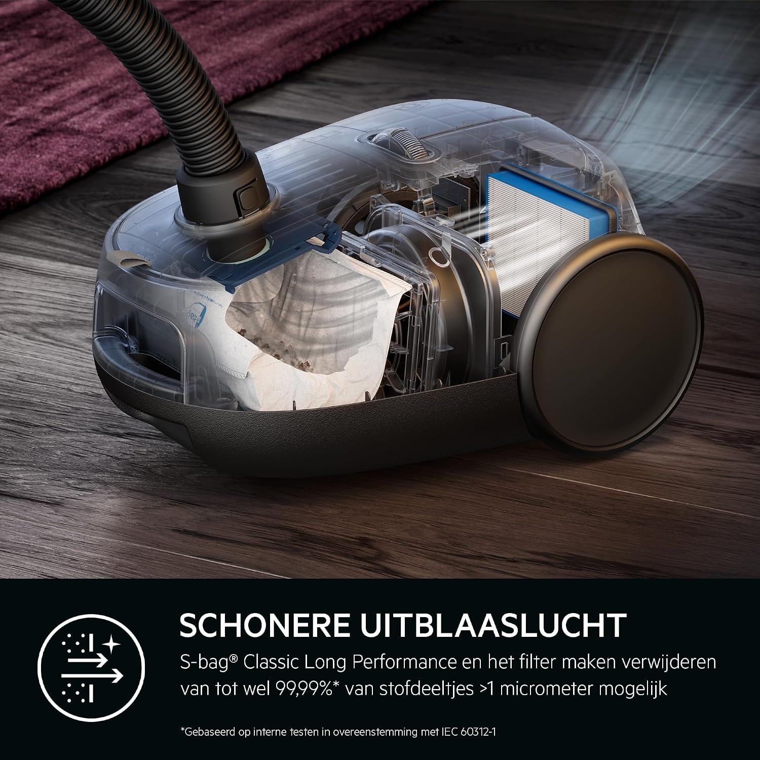 Stofzuiger AEG CLEAN 6000 AB61C1 - 850W - 12m Actieradius - 34% Korting