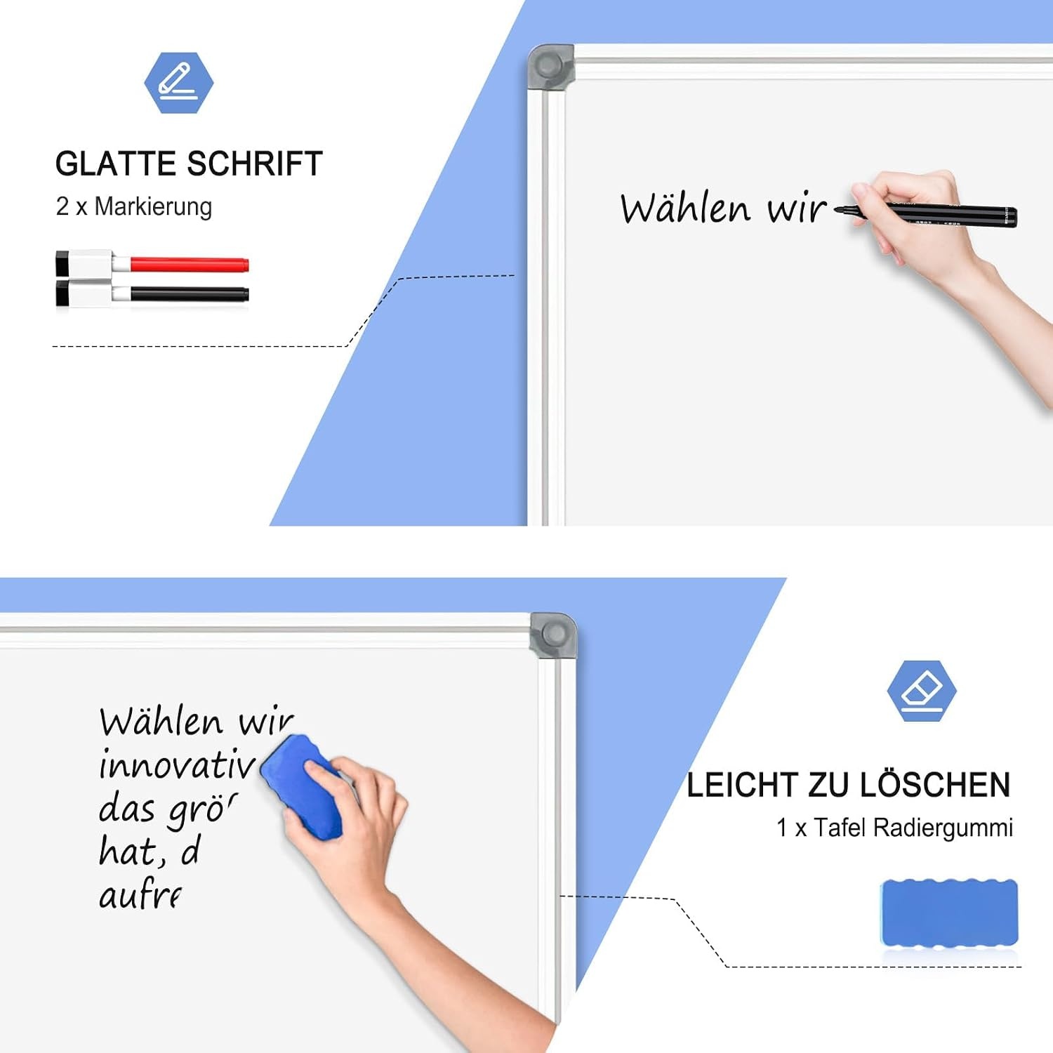 Magnetisch Whiteboard 60x90 cm - 50% Korting!