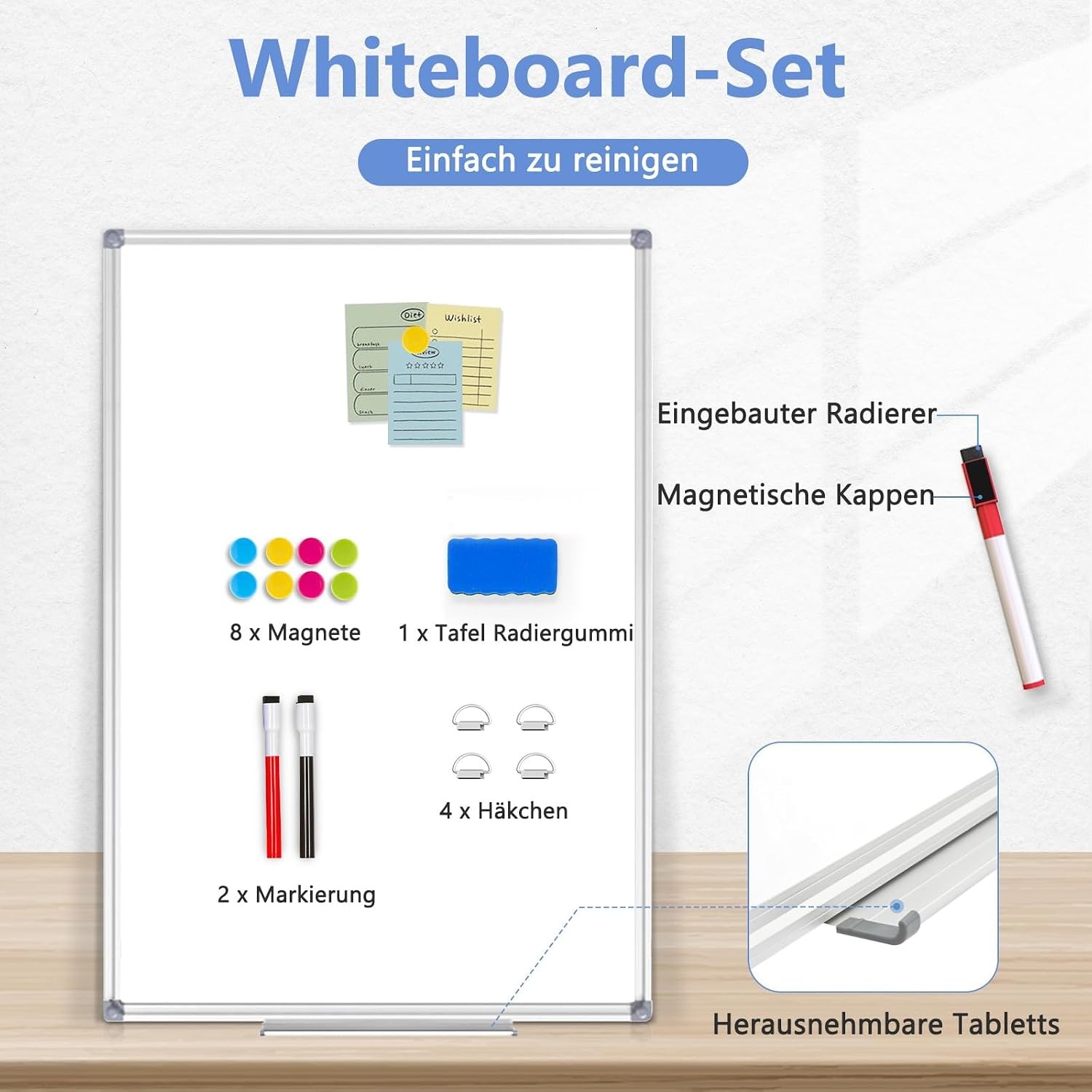 Magnetisch Whiteboard 60x90 cm - 50% Korting!