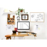 Magnetisch Whiteboard 60x90cm met Grenenhouten Frame - 53% Korting!