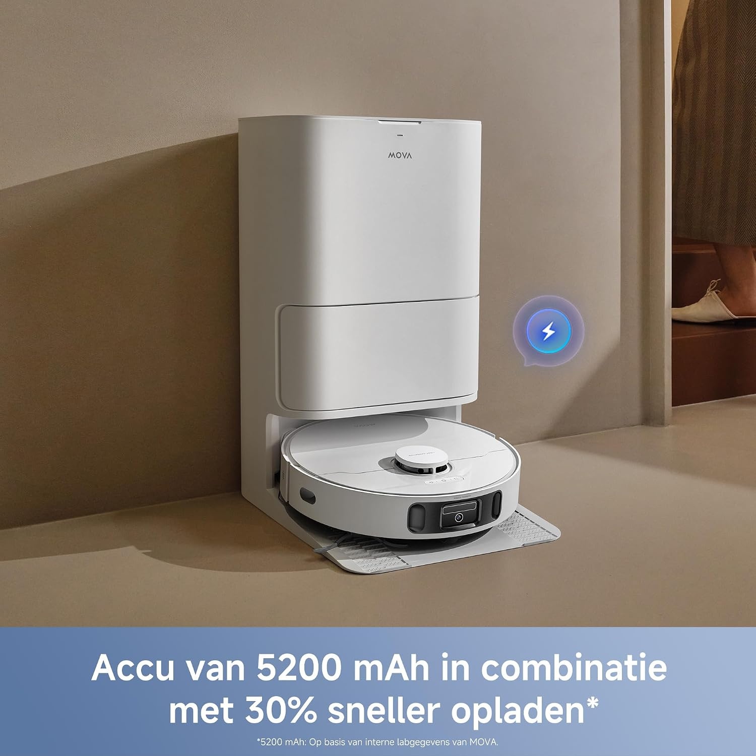Robotstofzuiger Mova E40 Ultra Wit met Dweilfunctie, 19.000 Pa, 60% Korting