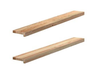 vidaXL Vensterbanken 2 st Massief Eikenhout Onbehandeld 120x15x2 cm - 34% Korting