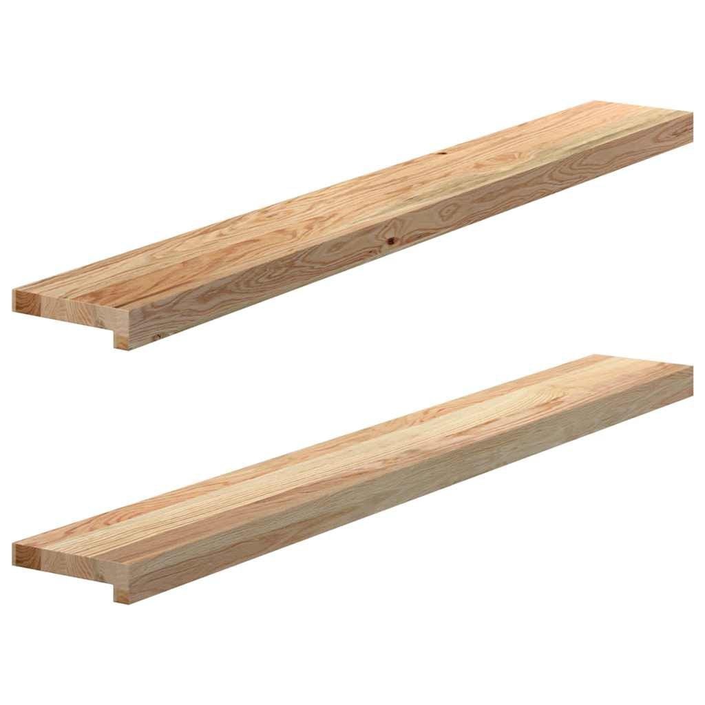 vidaXL Vensterbanken 2 st Massief Eikenhout Onbehandeld 120x15x2 cm - 34% Korting