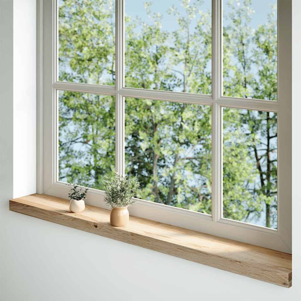 vidaXL Vensterbanken 2 st Massief Eikenhout Onbehandeld 120x15x2 cm - 34% Korting