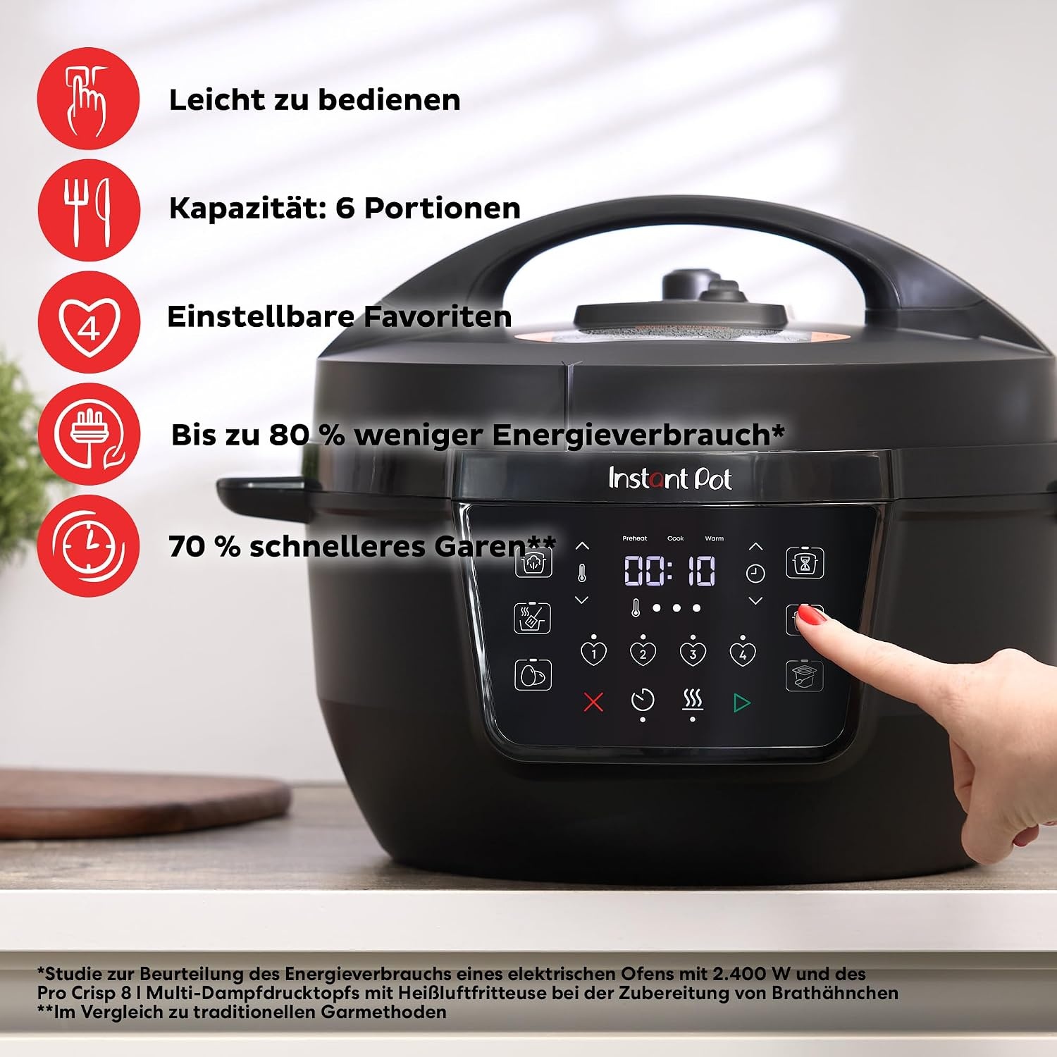 Multicooker Snelkookpan 7.1L Zwart Chrome - 54% Korting