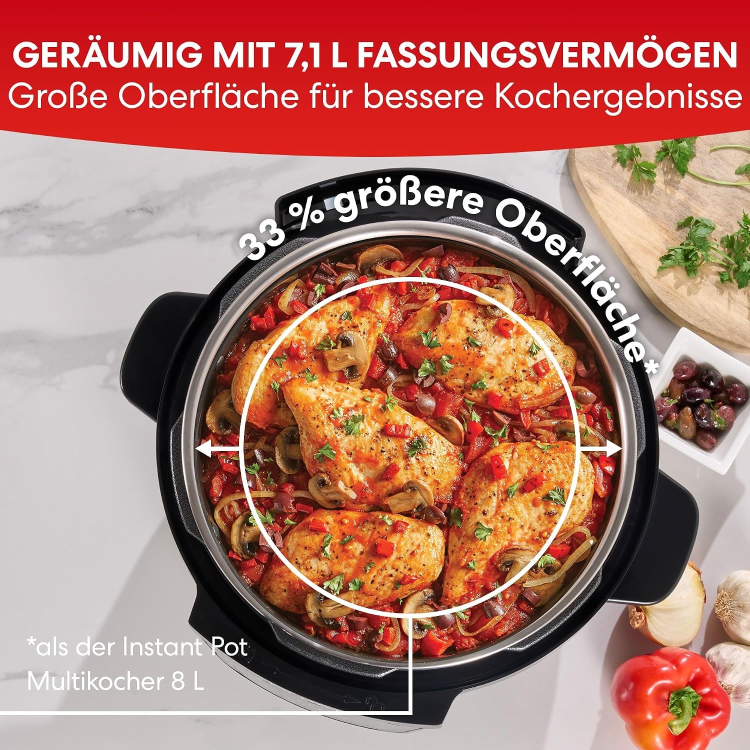 Multicooker Snelkookpan 7.1L Zwart Chrome - 54% Korting