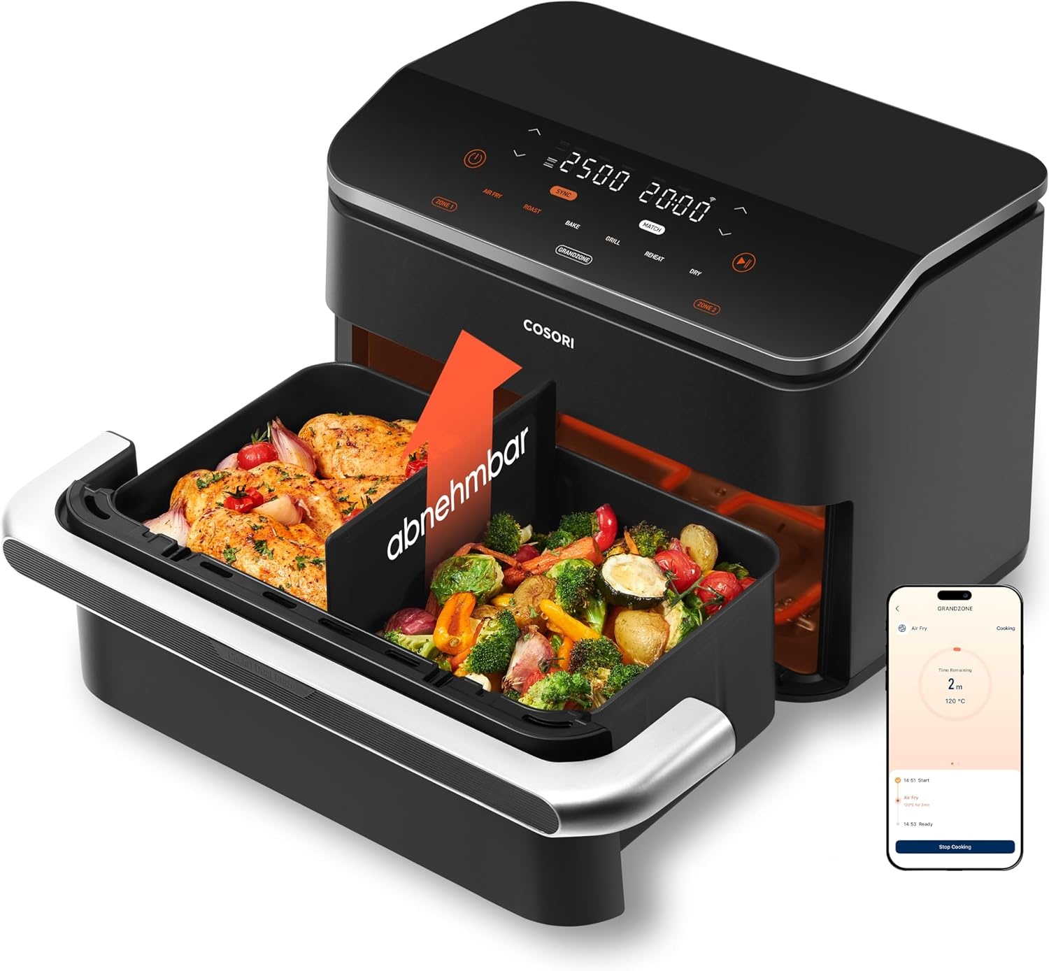 Cosori Dual Blaze Airfryer 10L - 54% Korting - Flexibele Kamers
