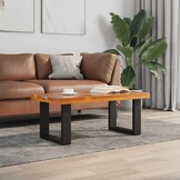 Salontafel Massief Teakhout met Hars - 100x50 cm - 35% Korting