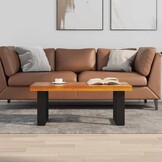 Salontafel Massief Teakhout met Hars - 100x50 cm - 35% Korting
