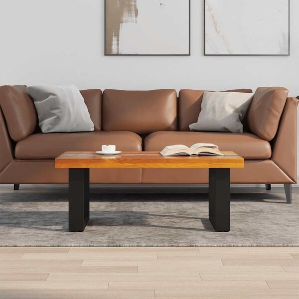 Salontafel Massief Teakhout met Hars - 100x50 cm - 35% Korting